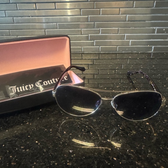 Juicy Couture Accessories - Juicy Couture Black and Silver Sunglasses